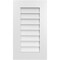 Ekena Millwork Vertical Surface Mount PVC Gable Vent: Non-Functional, w/ 3-1/2"W x 1"P Standard Frame, 16"W x 28"H GVPVE16X2801SN - alternate 1